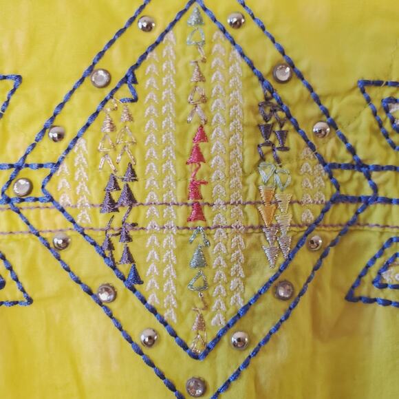 Rock 47 Wrangler Womens XL Western Shirt Rhinestone Studded Snap Long Sleeved - Picture 4 of 12